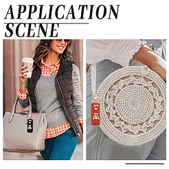 3 шт. 3 цвета искусственная кожа и пластиковый жемчуг и стразы держатель для помады брелок AJEW-GO0001-84