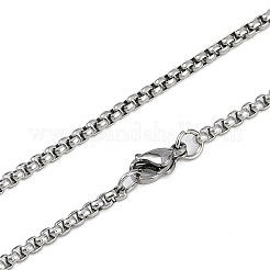 Colliers à chaîne en acier inoxydable 201 avec pendentif en forme de chat et lune creuse&nbsp;NJEW-M010-06P
