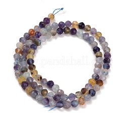 Natürliche lila Fluorit Perlen Stränge&nbsp;GG-CBA753B-A01-4mm