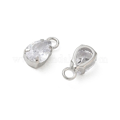 Ciondoli in ottone con pavé di zirconi chiari&nbsp;CU-CBAD360-01P-01