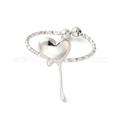 Кольца-манжеты в форме сердца из нержавеющей стали 304&nbsp;RJEW-H136-03P