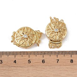 Покрытие стойки латунь микро паве прозрачный кубический цирконий застежки коробки KK-G494-07G