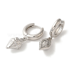 Латунные серьги обруча EJEW-B062-44P