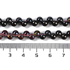 電気メッキガラスビーズセット  パール光沢メッキ  電球  ブラック  5mm  穴：1mm  約98個/連  15.35''（39センチメートル）&nbsp;GLAA-Q105-01E
