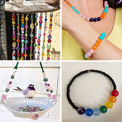 96 шт. 6-х цветные круглые бусины из натурального нефрита Машан&nbsp;G-TA0002-36