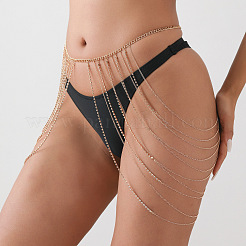 Сплав кристалл горный хрусталь панцирная цепь многослойная кисточка нога поясная цепь FS-WG377B1-01