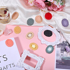 18 шт. оправы для кабошонов из двухцветной смолы&nbsp;CRES-CA0001-29