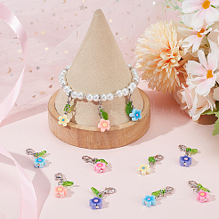 50шт. подвеска-цветок ручной работы из полимерной глины&nbsp;HJEW-SC0001-66