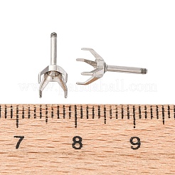 Фурнитура для сережек-гвоздиков из нержавеющей стали 304 STAS-B091-02C-06P