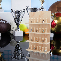 Деревянный держатель для колец и органайзеров&nbsp;RDIS-WH0020-03