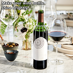 Латунные стеклянные стразы винные бутылки подвески украшение HJEW-OC00172