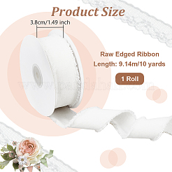 10 ярд бархатной потрепанной ленты&nbsp;SRIB-WH0011-226A