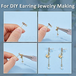 30 шт. латунные серьги-гвоздики KK-HS0001-72A