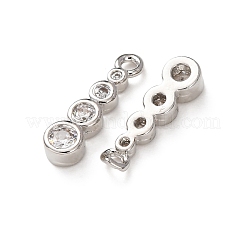 Messing micro pave klar zirkonia charme&nbsp;KK-C253-02A-P