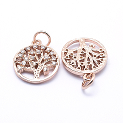 Латунные микро проложить кубического циркония подвески X-ZIRC-L070-06RG