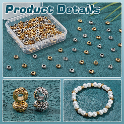 200 шт. 2 цвета бусины из сплава в тибетском стиле FIND-PH0021-70