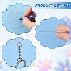 50шт. прозрачные акриловые диски большие подвески&nbsp;TACR-YW0003-12