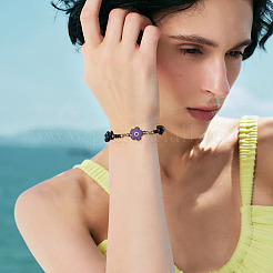 10 Stück 10 Stile natürliche & synthetische gemischte Steinsplitter & Glasperlen geflochtene Armbandherstellung&nbsp;AJEW-TA00055