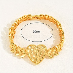 Браслеты из латуни в форме сердца с полыми звеньями для женщин&nbsp;YY6281