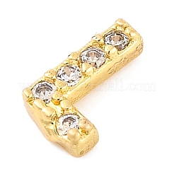 Cabochons en laiton plaqué en rack micro pavé de zircone cubique&nbsp;KK-F874-04G-L