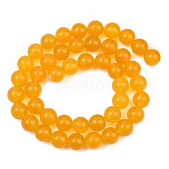 Gefärbt natürlichen weißen Jade Perlen Stränge&nbsp;GG-CBAD029-A11-8mm