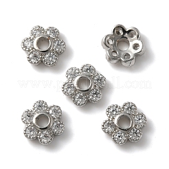 Покрытие стойки латунный кубический цирконий колпачок из бисера KK-C020-12B-P