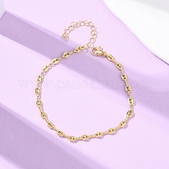 Браслеты из латунной цепочки для женщин&nbsp;BJEW-C140-23G