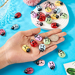 28 шт. 7 цвета непрозрачные подвески из смолы&nbsp;FIND-TA0005-99