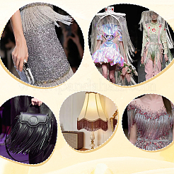 Мишура из полиэстера&nbsp;DIY-WH0430-372B