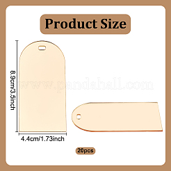 20 шт. акриловые пустые большие подвески MACR-GO0001-13