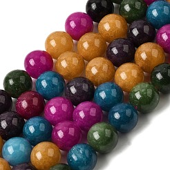 Бусины из натурального белого нефрита&nbsp;G-H348-8mm-03