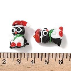 Рождественские бусины лэмпворк ручной работы LAMP-D004-01