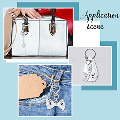 6 шт. 3 стиля подвеска-бантик из железа и пластика HJEW-HY0001-14