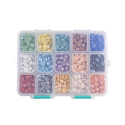 Cabochons manuels en porcelaine plaquée de 15 couleurs&nbsp;PORC-JP0001-01-B