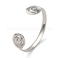 Браслеты-манжеты из нержавеющей стали 304 для женщин BJEW-C123-01B-P