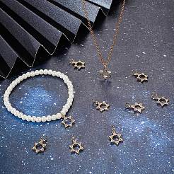 Латунные микропаве прозрачные кубические циркониевые подвески KK-BBC0007-25