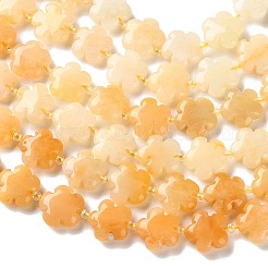 天然石トパーズ翡翠ビーズ連売り  5  - 花びらの花  シードビーズで  15x5.5mm  穴：1mm  約27個/連  16.53''（41.99センチメートル）&nbsp;G-L241B-18
