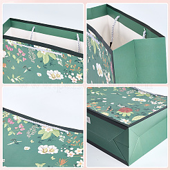 1 шт. бумажные подарочные пакеты с цветочным принтом и веревочной ручкой ABAG-SP0001-30B