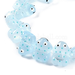 Brins de perles en verre émaillé transparent&nbsp;GLAA-B021-05G