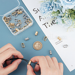 40 шт. 2 цвета 201 нержавеющая сталь скользящие подвески/слайдерные бусины STAS-UN0053-90