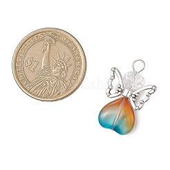 Градиент цвета краска для выпечки прозрачные стеклянные подвески PALLOY-JF03274