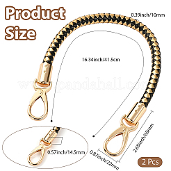 Вырезать полые 2шт плетеные круглые ремни для сумок из искусственной кожи ручки для сумок&nbsp;FIND-CL0001-02C