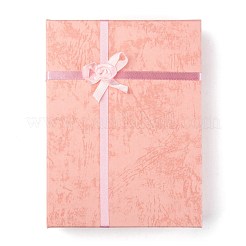 Картонные коробки для ювелирных изделий с цветком (цвет случайной доставки) и губкой внутри&nbsp;CBOX-R023-4