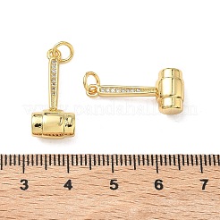 Латунные микропаве прозрачные подвески с фианитом&nbsp;KK-F930-26B-G