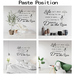 Стикер стены цитаты пвх DIY-WH0200-013