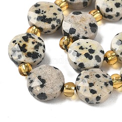 Природные яшмы далматин бисер нитей G-G271-C01-10mm