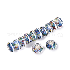 Cuentas europeas hechas a mano con vidrio soplado y núcleo de latón.&nbsp;LAMP-N044-09S-01