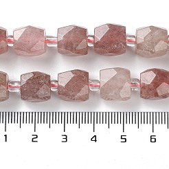 Синтетические клубничные кварцевые бусины G-B065-A08