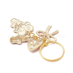 Брелки из сплава эмали в форме сердца с воздушным шаром&nbsp;KEYC-JKC01447