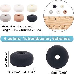 6 Stränge 6 Farben handgemachte Polymer-Ton-Perlen&nbsp;CLAY-FH0001-10